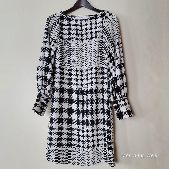 RICHARD ALLAN x H&M Houndstooth Mini Sheath Dress Boatneck Size 0 - Picture 2 of 11